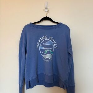 Vineyard Vines Blue 'Making Waves' Crewneck Sweatshirt